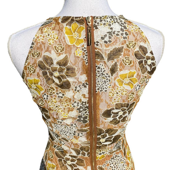 Bronx And Banco Sicilia Ruffle Dress Floral Women's Large Hi Low US 8 - Picture 8 of 9